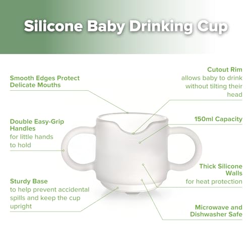 haakaa Silicone Toddler Cups, BPA Free Drop-proof Training Cups for Baby 6 Months+, 5 Ounce