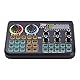Btuty Sound Board Audio Mixer Live Sound Card Dynamic LED Colorful Light BT Wireless Plug and Play One-click Noise Reduction Rechargeable for Live Streaming Podcasting Recording