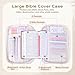 XKDOUS 30 Pcs Bible Cover Kit for Women Quilted Book Carrying Case Pink Bible Bag with Study Supplies Journaling Kit Large Church Book Holder Christian Gifts for Mother Lady