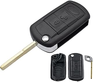 kuyuansu Car Remote Key Shell Case For Land Rover Range Rover Sport LR3 Discovery Vouge Replacement Case 2 Button 2005-2010 With logo with HU101 blade