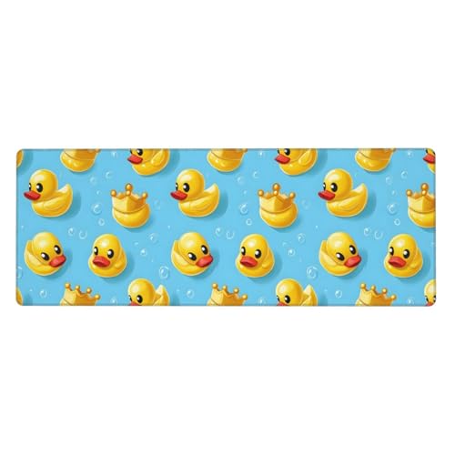 Tapis de souris pour ordinateur portable mignon motif canard jaune