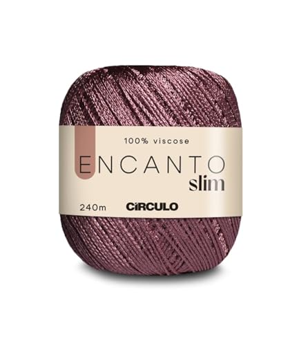 Encanto Slim Yarn by Circulo – 100% viscosa (paquete de 1 bola) – 3.5 oz, 262 yardas – Sport (3201)