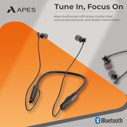 Image of APES AudioWrap Wireless Bluetooth Neckband, 20Hrs Playtime,10mm Dynamic Drivers