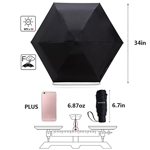 Goothdurs Mini Travel Compact Umbrella –Small Lightweight Folding Sun Umbrella With 95% Uv Protection For Men & Women #TOP1