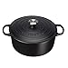Signature - Casseruola rotonda in ghisa, 24 cm, colore: Nero satinato
