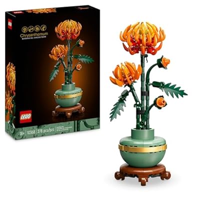 LEGO Botanicals Chrysantheme- Kreatives Bauset für Erwachsene - Pflegeleichte Spielzeug-Pflanze zum Verschenken - Blumendeko aus der Botanik Kollektion - Entspannende Aktivität 10368