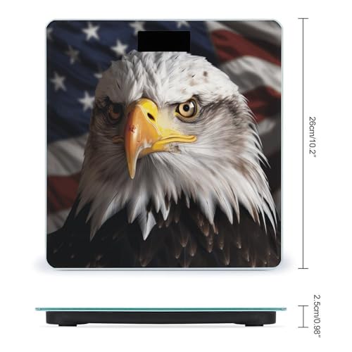 Báscula digital de baño con diseño Águila y bandera miniatura 2