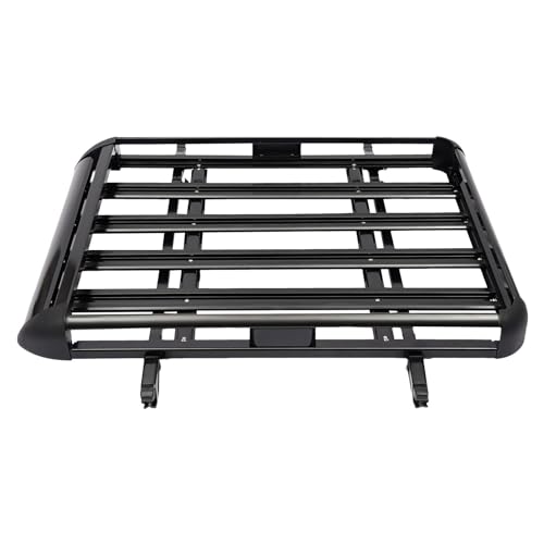 Jolre Barres de Toit universelles pour Voiture, Porte-Bagages, Porte Bagage Voiture, Barre de Toit, pour SUV, Universel, Noir, 127 x 97 cm.