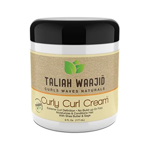 Taliah Waajid Curls Waves Natural - Curly Curl Cream | Extreme Curl Definition Hair Styling Gel | No Build-up or Frizz | 100% Paraben Free | Shea Butter & Sage - 6oz Cover
