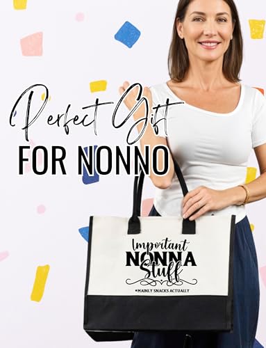 Bolso Tote de lona InnoBeta Nonna Gifts con cierre y correa miniatura 7