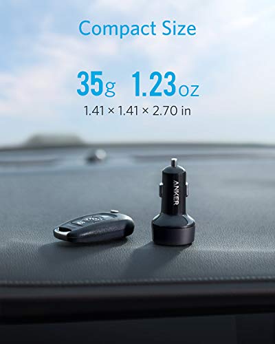 Image of USB C Car Charger, Anker 30W 2-Port Type C Fast Car Charger with 18W Power Delivery and 12W PIQ, PowerDrive PD 2 with LED for iPhone 12 /12 Pro /Mini / 11 / XS /Max /XR /X, Pixel, iPad, and More