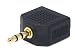 Monoprice 107204 3.5mm Stereo Plug to 2 x 3.5mm Stereo Jack Splitter Adaptor, Gold Plated (3 Pack)