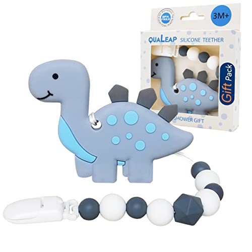 Baby Teething Toys for Babies 0-6 Months and 6-12 Months with Baby Teether Pacifier Clip â€“ BPA-Free, Freezer Safe, Natural Organic Boy Teether â€“ Best Baby Shower Gifts