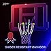 Basketball Hoop Outdoor Rim LED Lights, Remote Control Activation, Play Night Basket Ball, 9 Bright Colors and 9 Modes, Waterproof LED Light, Basketball Rim Light, Gifts for Kids, Outdoor Patio Decor