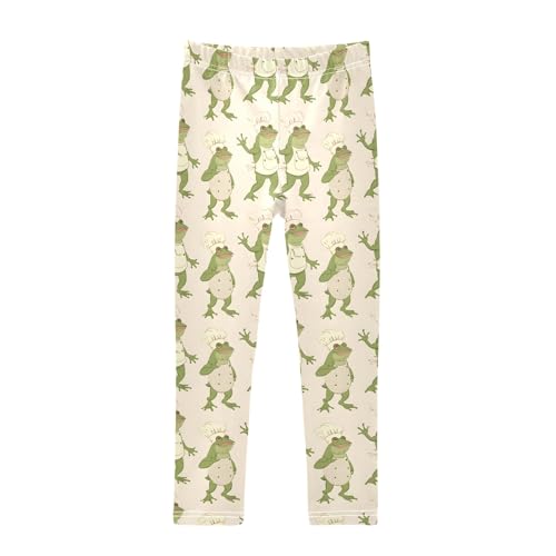 Frog Chef Girls Leggings Athletic Pants Tights Stretch Bottom