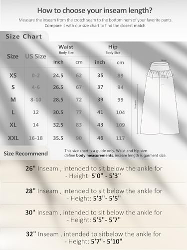 Image of ODODOS Women's Wide Leg Palazzo Lounge Pants with Pockets Light Weight Loose Comfy Casual Pajama Pants-26 /28 /30 inch /32 inch Inseam