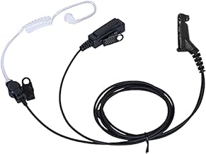 Motorola earpiece XPR7550 XPR6350 XPR6550 XPR7350 XPR7550e APX 4000 6000 7000 Walkie Talkies Earpiece and Mic Acoustic Tube Noise Reduction Reinforced and Two Way Radio Headset with Mic PTT