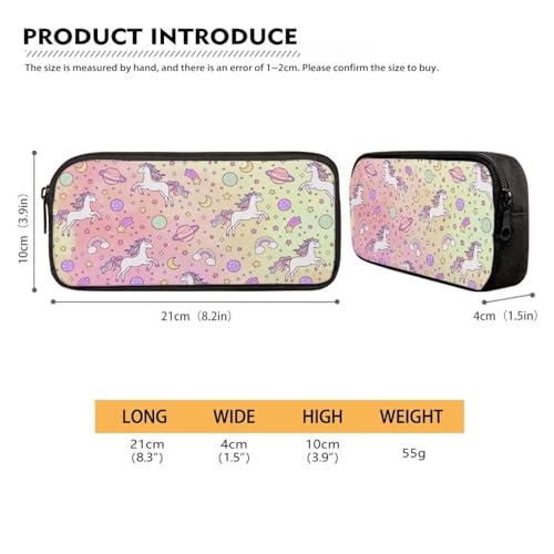Image of Rainbow Horse Cute Pencil Case For Girls, Large Girls Pencil Pouch For School Supplies, Portable Pen Bag