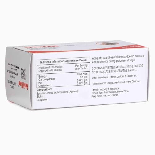 Refollium Biotin Maximum Strength For Hair Growth & Hair Fall Control (ONE TABLET DAILY AFTER FOOD) (1 month supply)