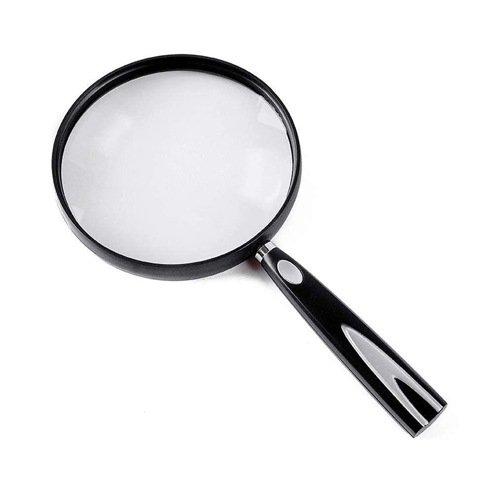 Educational Hobby Magnifiers, Hd Illuminated Handheld Light Source Led Jade Antique Jewelry Identification/Black/110Mm (Black 130Mm)