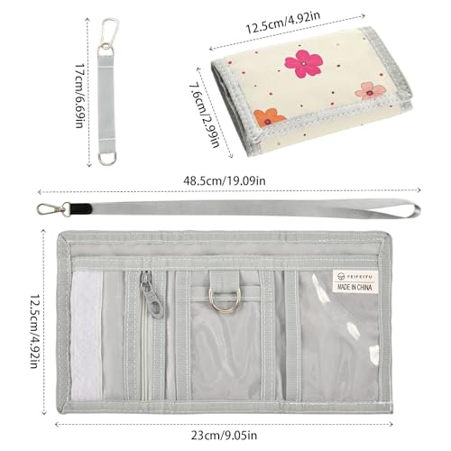 Boys Trifold Outdoor Sports Wallet for Kids Wallets Credit ID Card Slim Small Coin Purses Small Flowers3