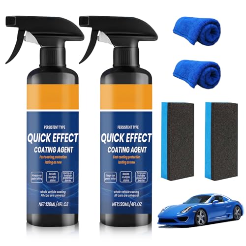 2PCS Advanced Car Quick-Acting Coating Agent Spray, Quick Effect Coating Agent for Vehicle, Car Coating Spray, New Quicks Effective Coatings Sprays, Durable Car Shine