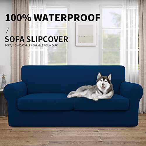 Image of Easy-Going Waterproof 3-Piece Oversized Loveseat Couch Covers for Sofa
