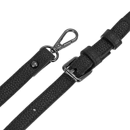 Image of uxcell Purse Strap, Crossbody Strap Leather Adjustable Replacement Shoulder Strap for Women's Crossbody Handbags Bag, 0.6 inch Wide, 41-51 inch Long (Black)