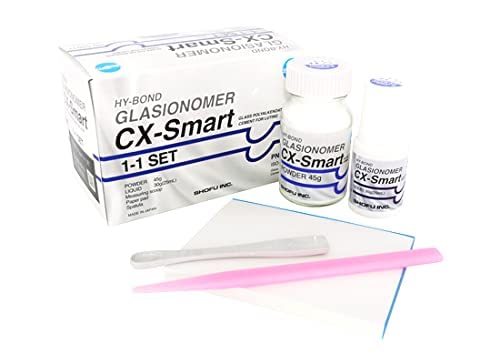 Hy-Bond GlasIonomer CX Smart Set Kit Dental GIC Glass Ionomer Cement Powder Liquid Kit