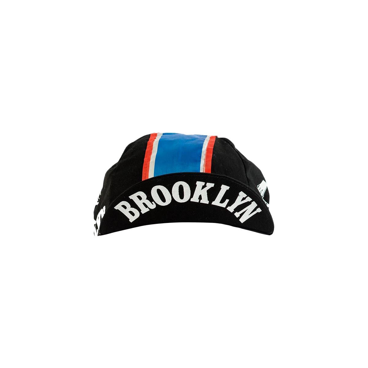 Team Brooklyn Retro Cycling Cap Black with Red/White/Blue Stripes