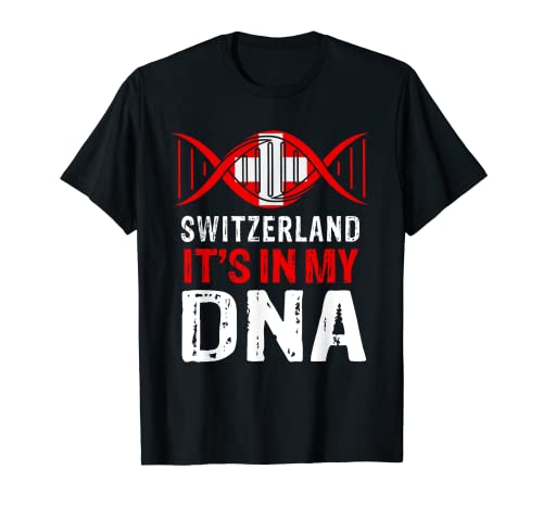 Switzerland It's In My DNA Proud Swiss Switzerland Flag T-Shirt