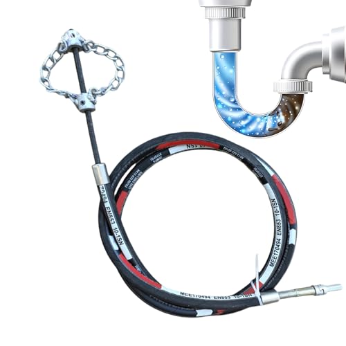 Herramienta descalcificadora de vástago flexible – Limpiador de cadena giratorio, raspador de tubos eléctrico, equipo de limpieza de desagües versátil, sistema fiable de eliminación de obstrucciones