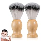 10 Pcs Wood Handled Badger Hair Shaving Brush Professional Salon Tools Beard Grooming Tool for Men Shave Accessory