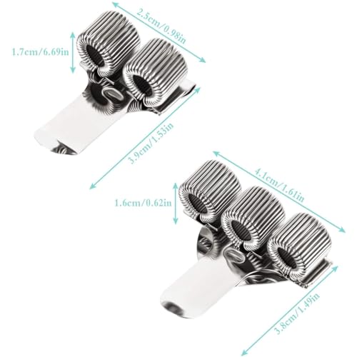 JJiaoLinin Stainless Steel Pen Holder with Pocket Clip, 4 PCS Pen Clips with Double & Triple Holes - Image 2