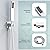 RTOBWEYE 8 Inch Shower Faucet Set, Rainfall Shower System with High Pressure Handheld Shower Head, Bathroom Mixer Shower Set Wall Mounted Shower Faucet Rough-in Valve and Trim Kit, with Tub Spout