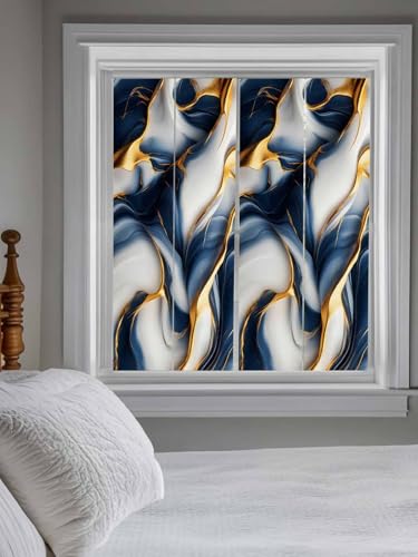 Película Decorativa de Vidrio Vitral Azul Marino 23.6x78.7 pulgadas miniatura 7