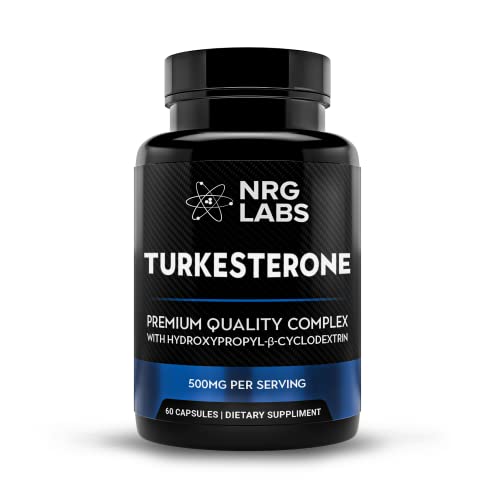 Turkesterone | 500mg Capsules with Hydroxypropyl-β-Cyclodextrin | 10% Ajuga Turkestanica | Anabolic Supplement | Promotes Strength & Muscle Growth - 60 Capsules