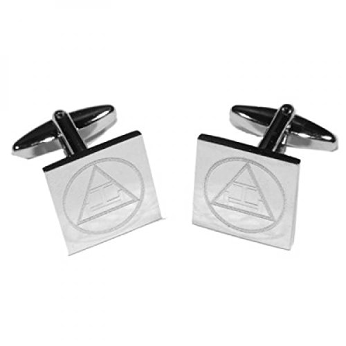 Mancuernillas para hombre grabadas Masonic Tau miniatura 1