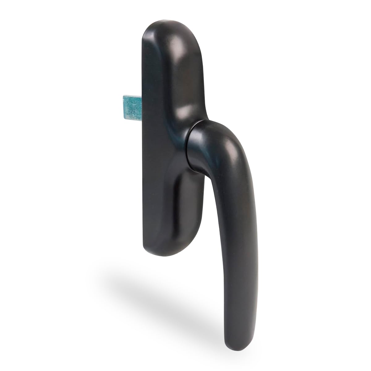 Amig - Maniglia per finestra - Serratura oscillante - Alluminio e PVC - Colore Nero - Avvitato nascosto - Dimensioni: 180 x 35 mm - Altezza: 64 mm - Senza quadrato
