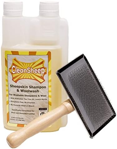 Sheepskin Cleaning Kit: Brush + Shampoo Bundle
