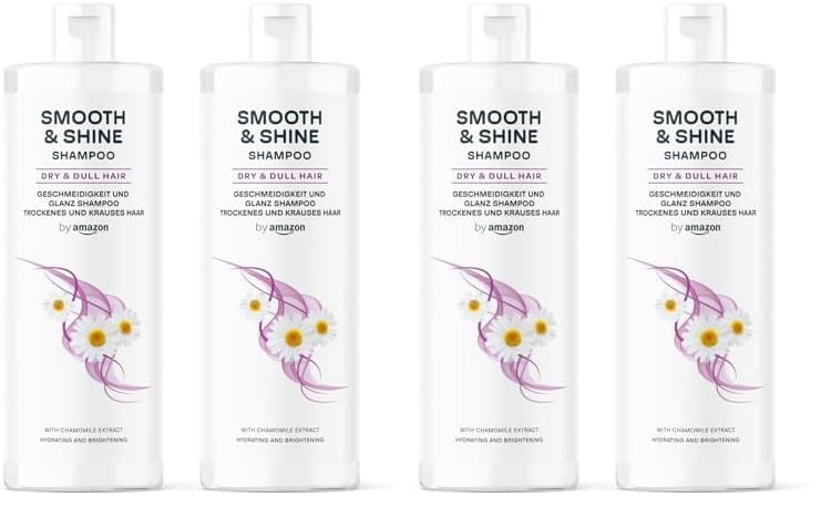 by Amazon Geschmeidiges und Glänzendes Shampoo, 2 x 400 ml (Packung mit 2)