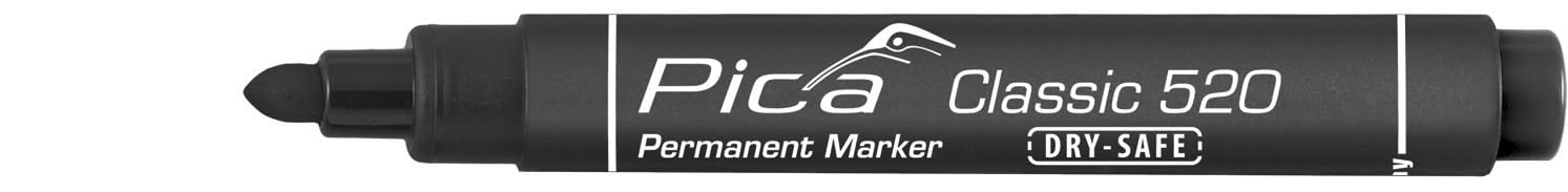 Pica Classic 520 - Marcador permanente (punta tipo bala) color negro