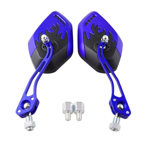 Espejos retrovisores de aluminio azul para mejorar la seguridad en motos y ciclomotores eléctricos