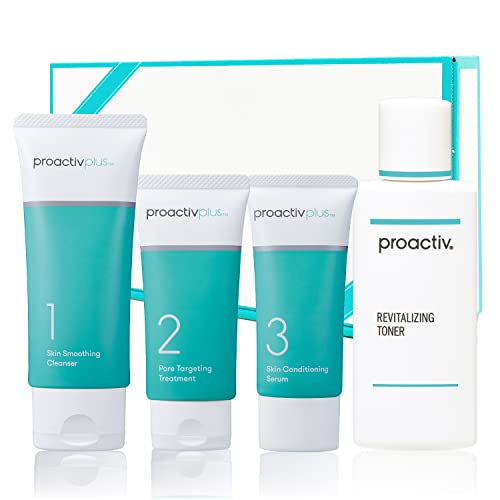 NEW プロアクティブ + 薬 用 スマートセット(30日分) & リバイタライジングトナー(60mL)x1付き Proactiv 日焼け止め 紫外線 ケア にきび ニキビ ( スキンスムージングクレンザー(60g)×1 ポアターゲティングトリートメント(30g)×1 スキンコンディショニングセラム(60mL)×1 リバイタライジングトナー(60mL)x1)【公式】【医薬部外品】 日本製 日本人の肌に合わせて開発