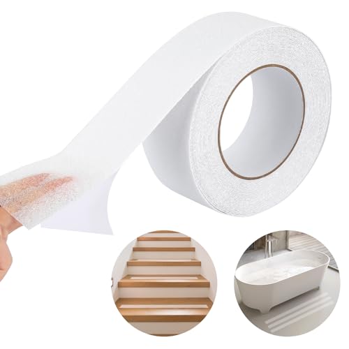 RISF Antirutsch Klebeband, 5cm x 10m Antirutschband Selbstklebend, Treppe, Wasserdicht, Antirutsch Treppenstufen, Schützt Ältere Menschen, Kinder/Haustiere vor Ausrutschen und Stürzen