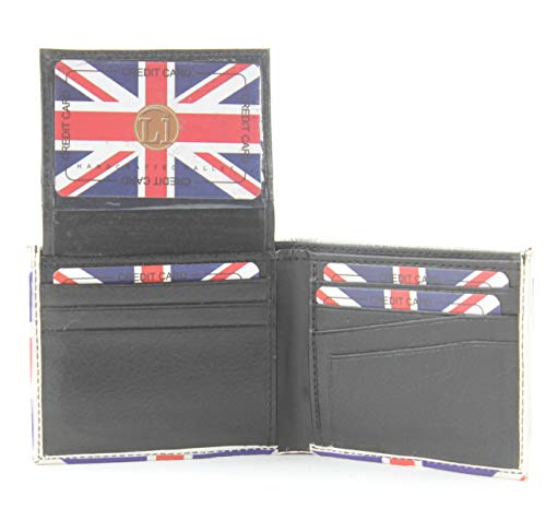 Mens Bi-Fold UK Flag Wallet Bill Holder Credit Card Holder and ID Display Window2