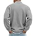 OAZKXCN Sweatshirts For Men Long Sleeve Waffle Shirts Quarter Zip Loose Pullover Tops Lightweight Trendy Sweatshirts Gray 5XL