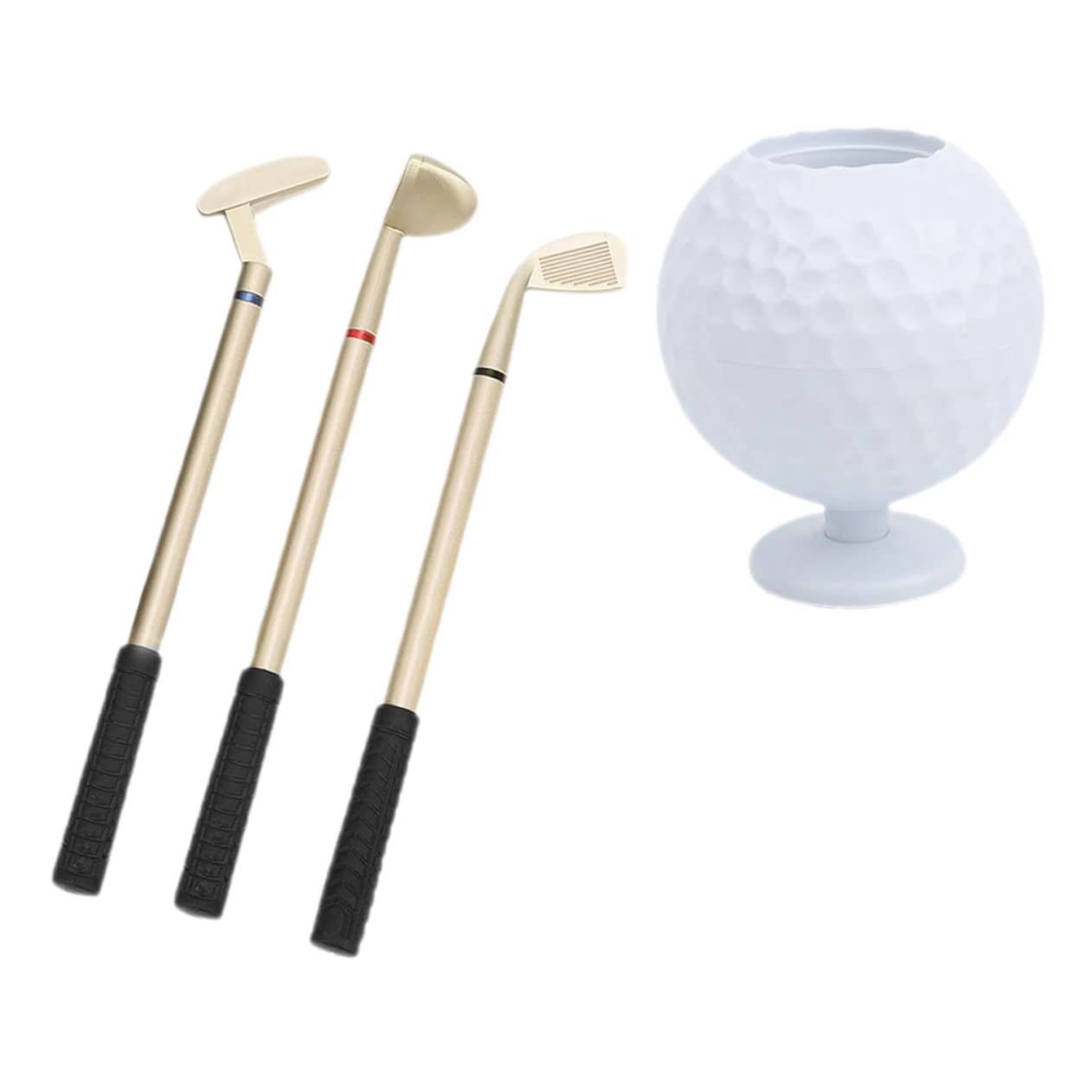 Abaodam 3sets Portapenne Golf Plastica Forma Di Palla Da Golf Decorazione Da Scrivania Originale Per Compleanni e Souvenir Aziendali
