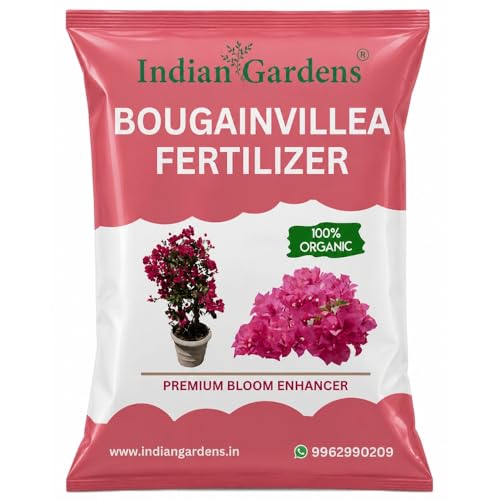 Image of Indian Gardens - Bougainvillea Fertilizer for Plant | Bloom Booster for Vibrant Flowers | Slow Release Organic Nutrient | For Terrace & Outdoor Plants - 400 Grams