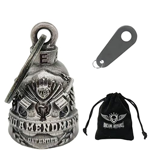Dream Apparel Motorcycle Bell w/Hanger Biker Bell Motorcycle Accessories For Good Luck Safe Riding Luck Key Chain Bell